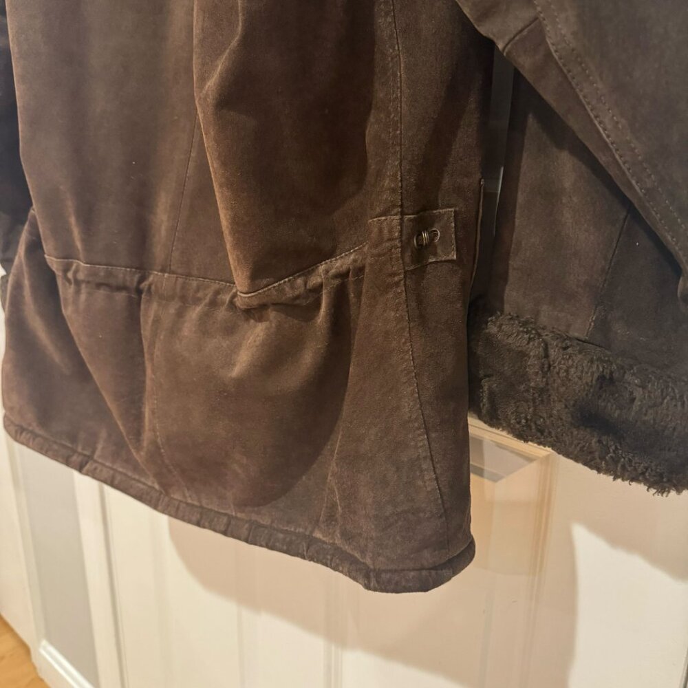 Brown St John's Bay Suede Heavy Weight Jacket - Size Small - Picture 10 of 13